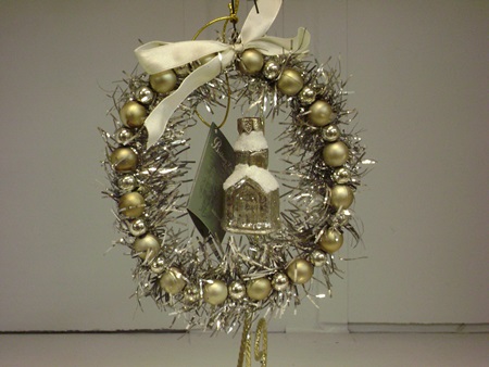 BL-LG9363 Silver Wreath Ornament