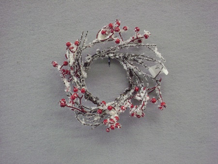 BE-XBR36433 Snow Red Berry Candle Holder