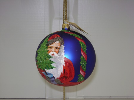 CW-GIF541 Blue Candlelight Santa