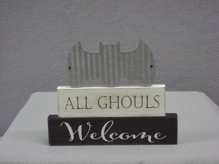 KK-41406B Bat Halloween Brick Tabletop Sign