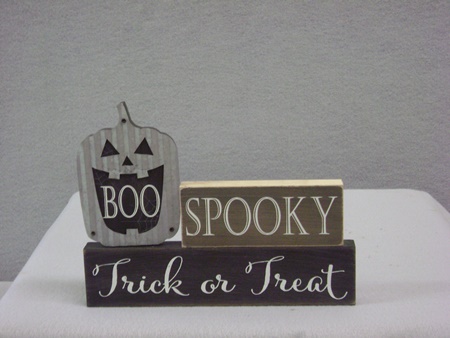 KK-41406C Pumpkin Halloween Brick Tabletop Sign