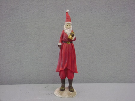 KK-52679B Red Resin Santa Holding Gifts