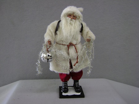 KK-52701A White Coat Santa w/ Bell & Packages
