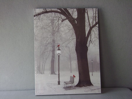 KK-53525A Vertical Battery Operated LED Winter Scene