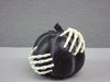 KK-41327A Short Black Resin Pumpkin with Skeleton