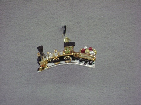 KA-NB1134 Noble Gems Glass Train Ornament