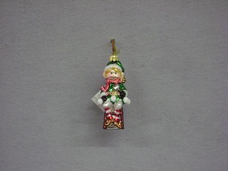 KA-NB1151 Noble Gems Glass Elf Sitting Ornament