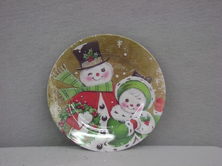 RH-14629 Mr. & Mrs. Snowman Plate