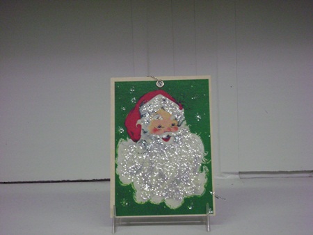 BL-BEH75054 Santa Christmas Card Ornament