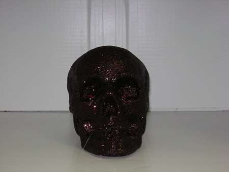 BL-HW323 Copper Glitter Skull w/Led Eyes