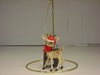 BL-LG9354 Retro Reindeer with Santa Hat Ornament