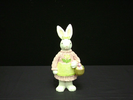 KK-20234A Resin Bunny wearing Pink Sweater