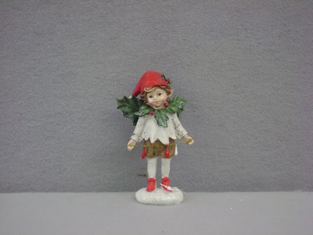 KK-53083A Resin Holly Girl with Wreath