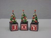 KK-53675A Red & Black Harlequin Joy Blocks with Bottlebrush Trees
