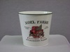 KK-53947A White Enamelware NOEL FARMS Bucket (Large)